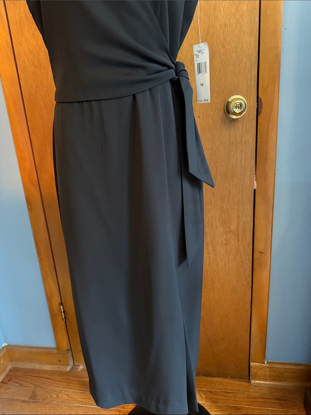 Vintage - Jones New York Black Classic Ankle Length Wrap Dress - Picture 3 of 9